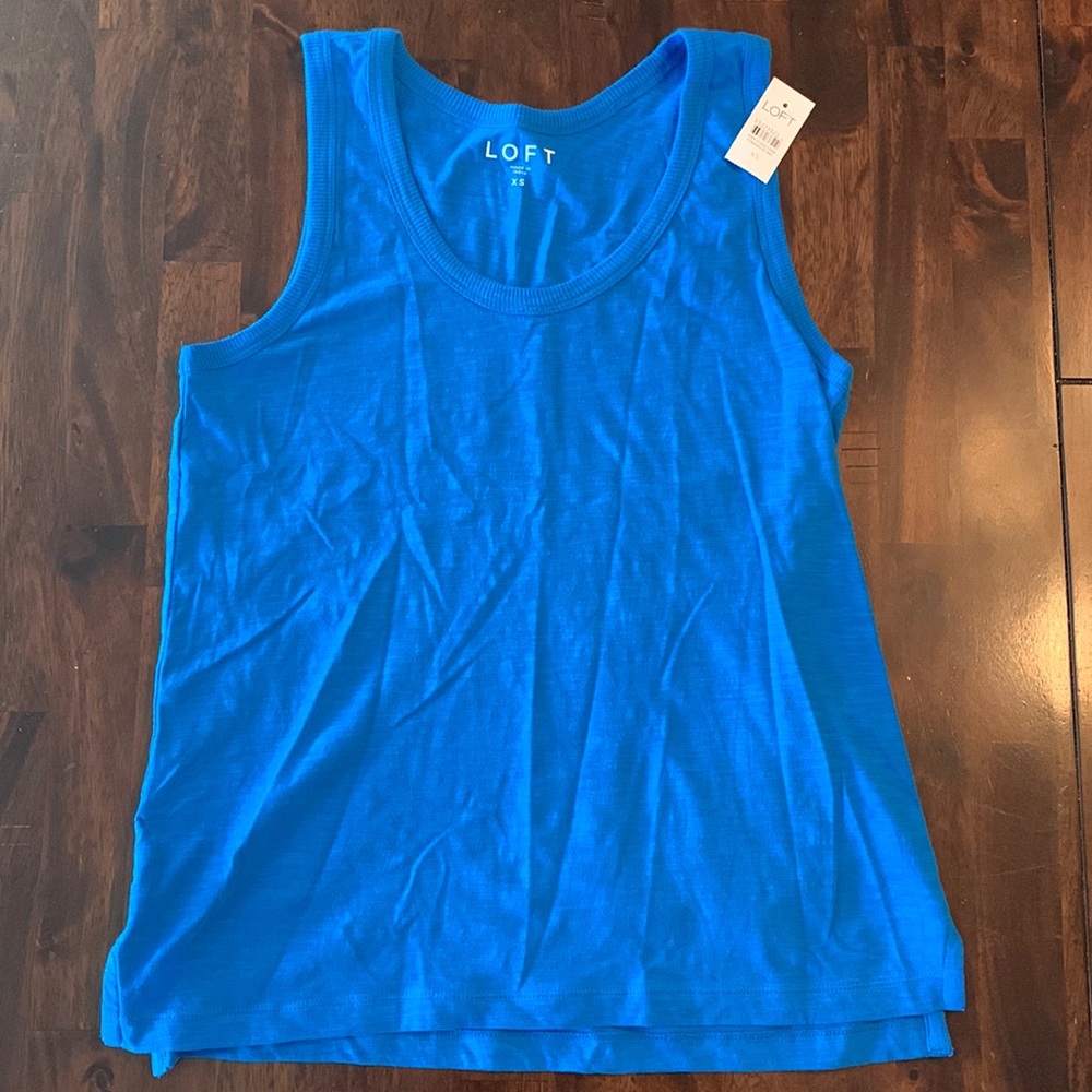 NWT LOFT royal blue tank, XS, new with tags